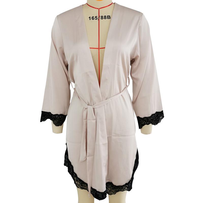 Summer Silk Sleep Dress For Women With Lace Backless Design And Breathable Fabric
