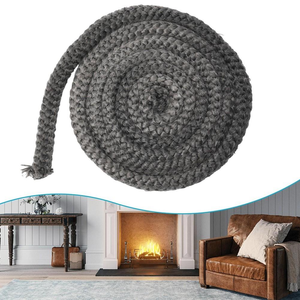 Easy Install Fiberglass Sealing Rope for Wood Stoves and Fireplaces Provides High Temperature Resistance and Airtight Seal