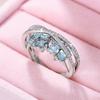 Japanese Romantic Sweet Jewelry, Retro Creative Double-Layer Geometric Ring X-Shaped High-End Hollow Ring