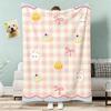 Trendy Flowers And Animals Throw Lightweight 240G Flannel Blanket Soft Skin-Friendly For Summer Cooling