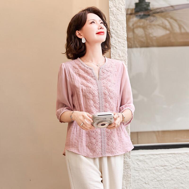 Jianhu Women's Summer Round Neck T-shirt