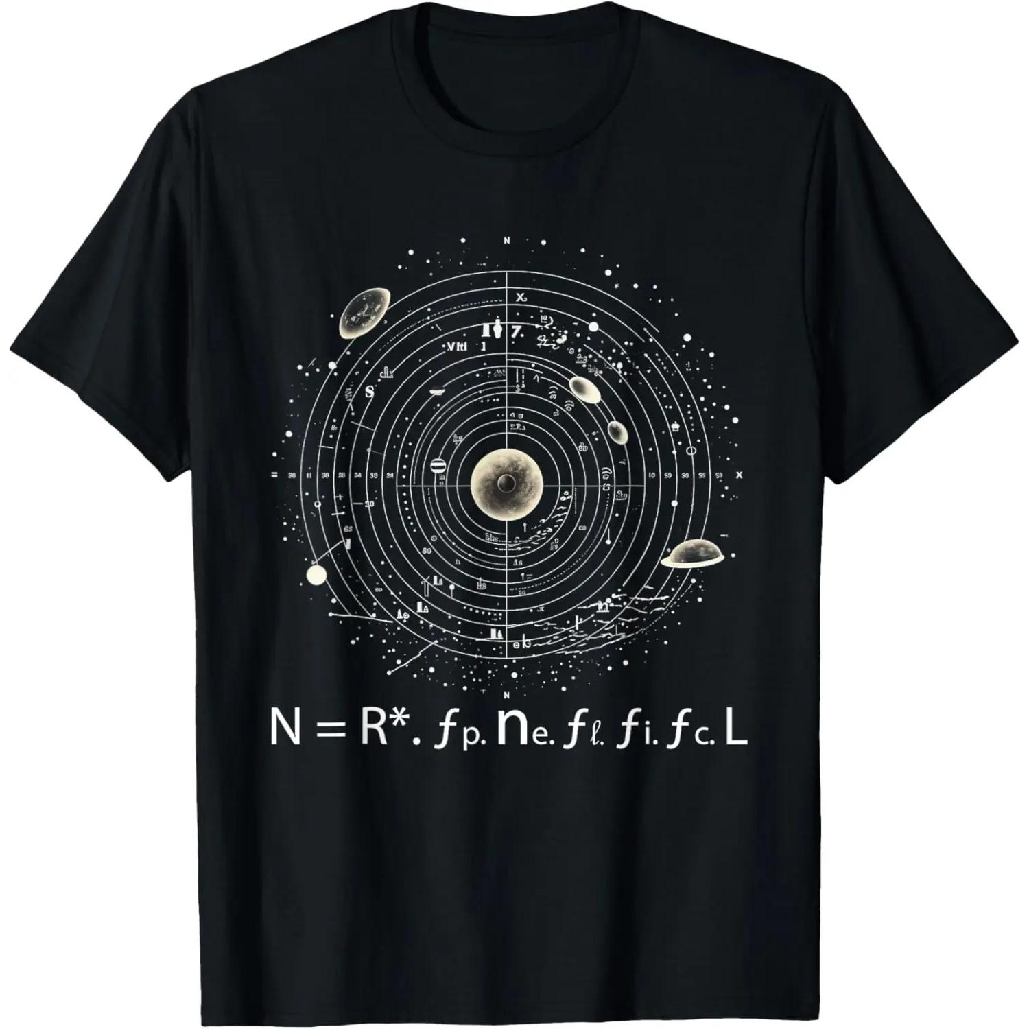 Drake Equation Estimation of Alien Civilizations T-Shirt S