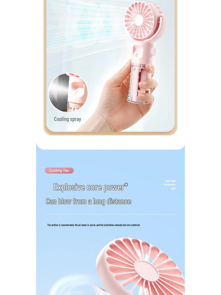 Rechargeable Portable Handheld Fan - Student Outdoor & Desktop Use, Ideal Summer Gift