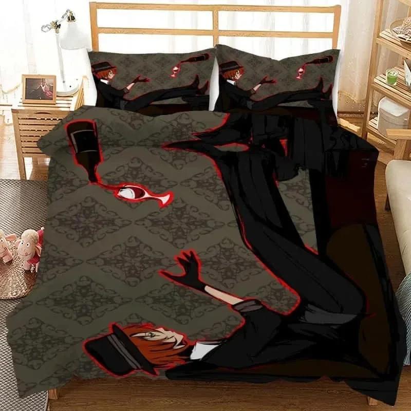 3D Kreslený Set Povlaku na Přikrývku Bungo Stray Dogs Příběhy Ztracených Ložní Sety Přikrývka Povlak na Přikrývku Povlak na Polštář Pro Domácí Textil