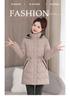 Khaki Down Cotton Clothes Women's Winter New Slim and Thin Fashion Cotton-padded Clothes Medium and Long Warm Jacket Foreign Style