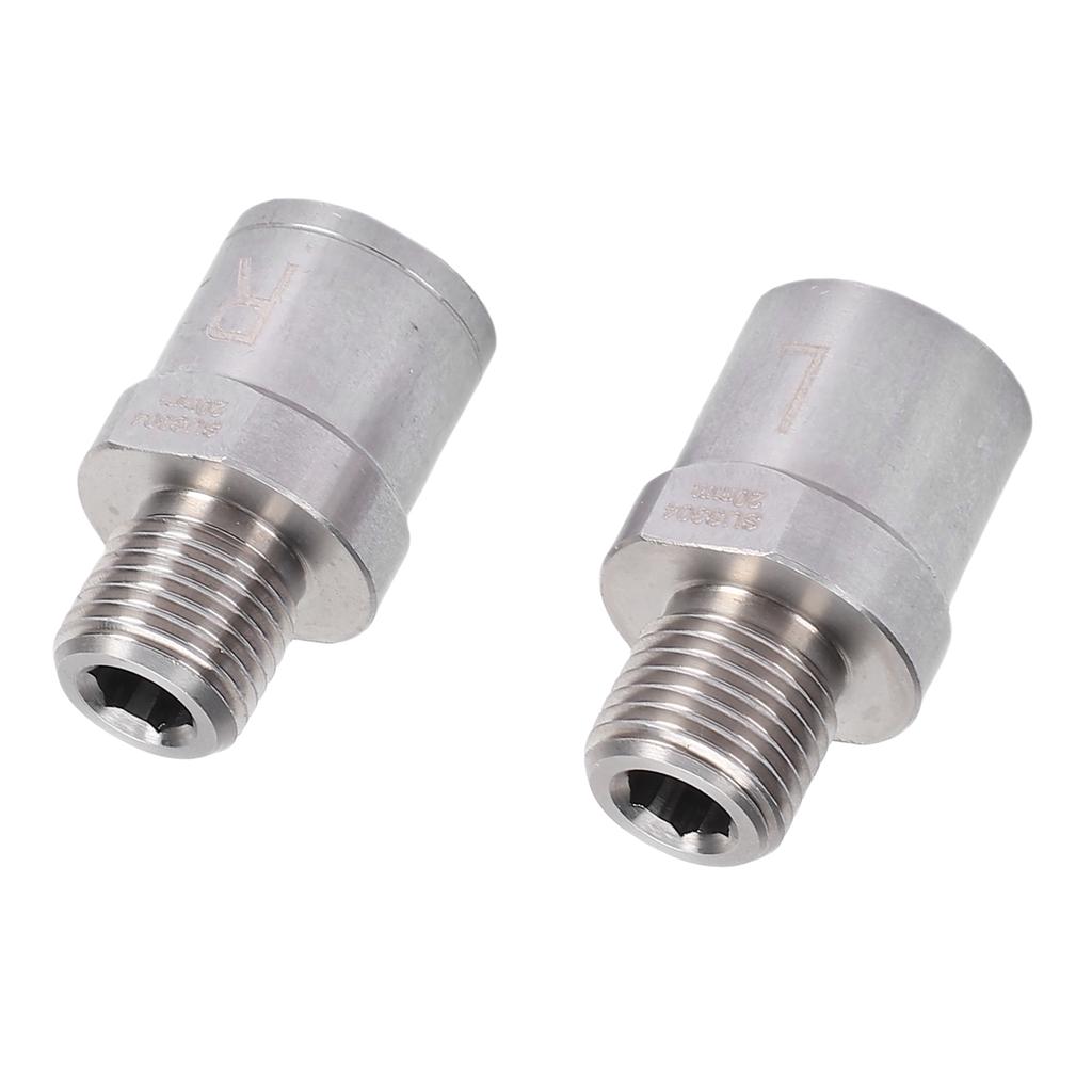 1 Pair Bicycle Pedal Adapters Stainless Steel Male Thread 1/2in to Female Thread 9/16in Bike Pedal Extenders for Cranks
