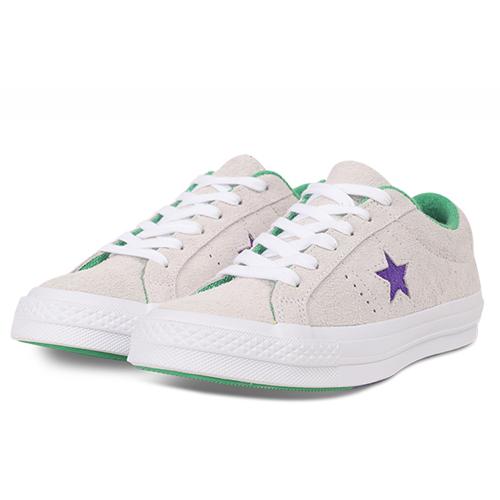 Converse One Star Low top Canvas Shoes Unisex Gray Purple 160592c