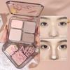 3d Highlighter Eyeshadow Contour Bronzer Palette Makeup Long-lasting Waterproof 3D Nose Shadow