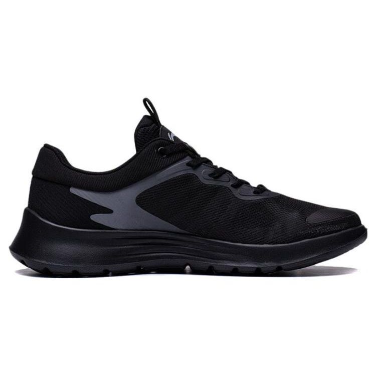 Li-Ning Lightweight Soft Rebound Breathable Shock Absorbing Non-Slip Wear-Resistant Low-Top Running Shoes Men sneaker Black ARST019-2