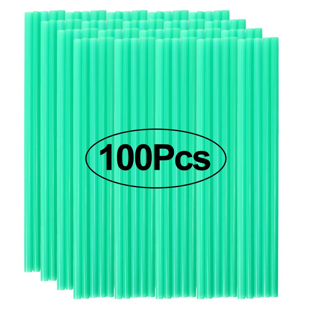 100Pcs Disposable Plastic Straws Colorful Bubble Milk Tea Cocktail Drinking Straws Party Birthday Supplies Kitchen Accessories