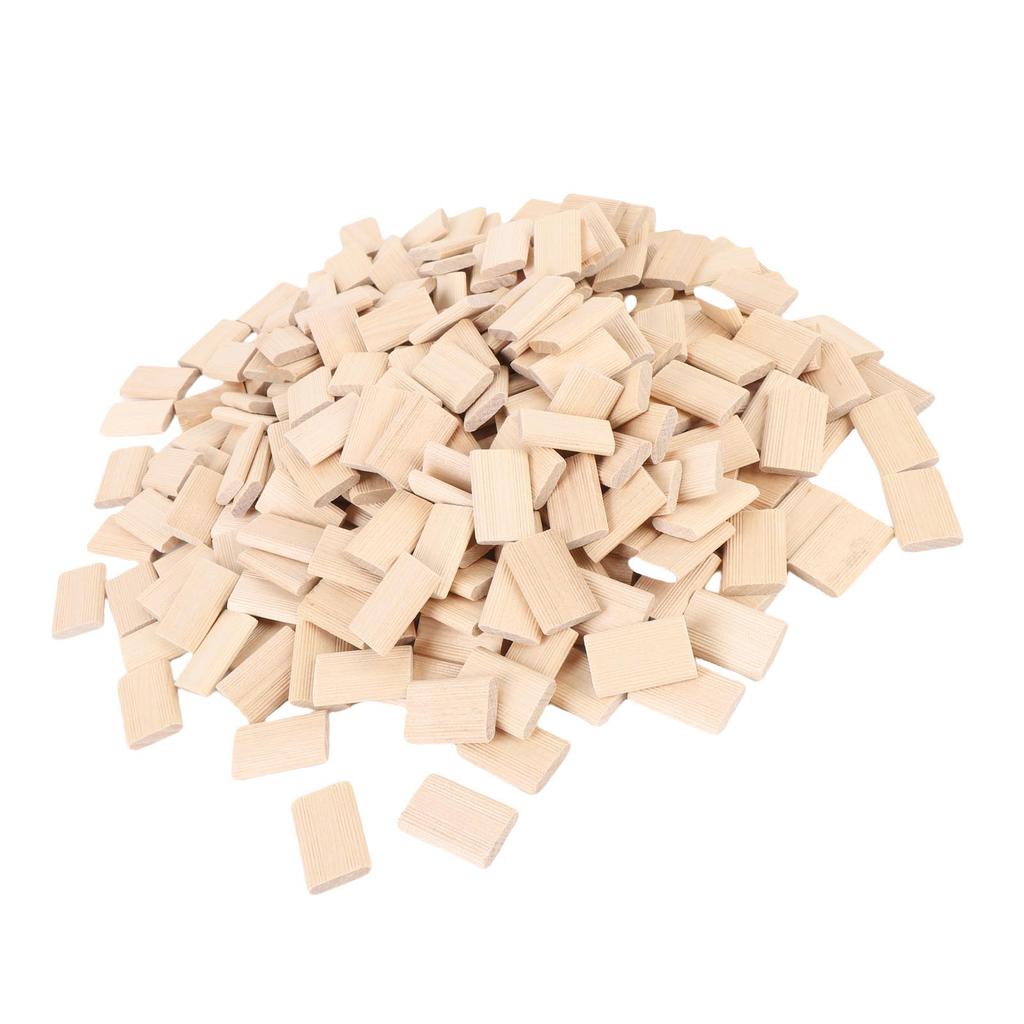300PCS Woodworking Tenons High Hardness Beechwood Tenon Insertion Blocks for Handcraft Furniture Splicing