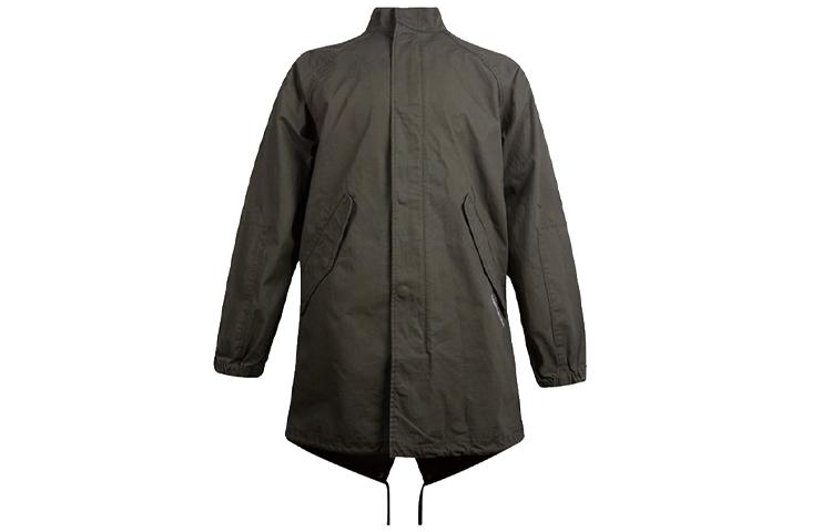 Converse Trench Coats Men s Army Green Stand Collar Moderate 10018369-A02 M
