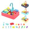 Non-Toxic Kids Kitchen Toys Simulation Electric Dishwasher Pretend Play Mini Kitchen Food Educational Summer Toys Role Playing Children Toys