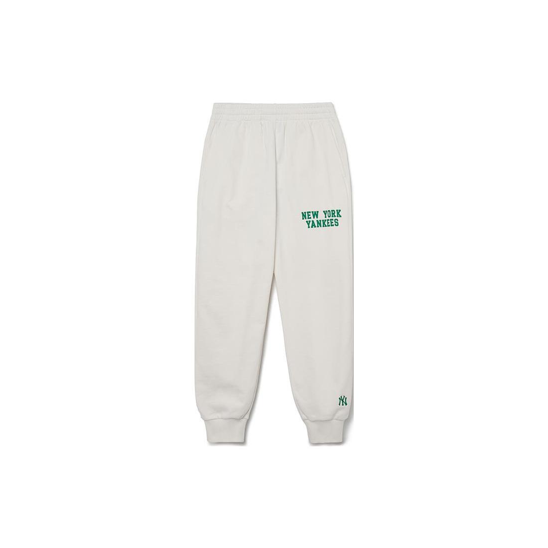 MLB Knitted Sweatpants Unisex Cream 3APTV0131-50CRS M