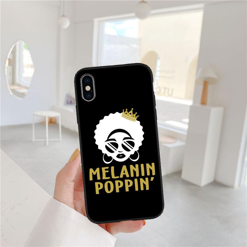 CJ88 Poppin Black Girl Soft Shell Phone Case for Xiaomi Poco C40 C50 C51 C55 C65 C71 C75 F3 F5 F6 F7 M2 M3 Pro Ultra
