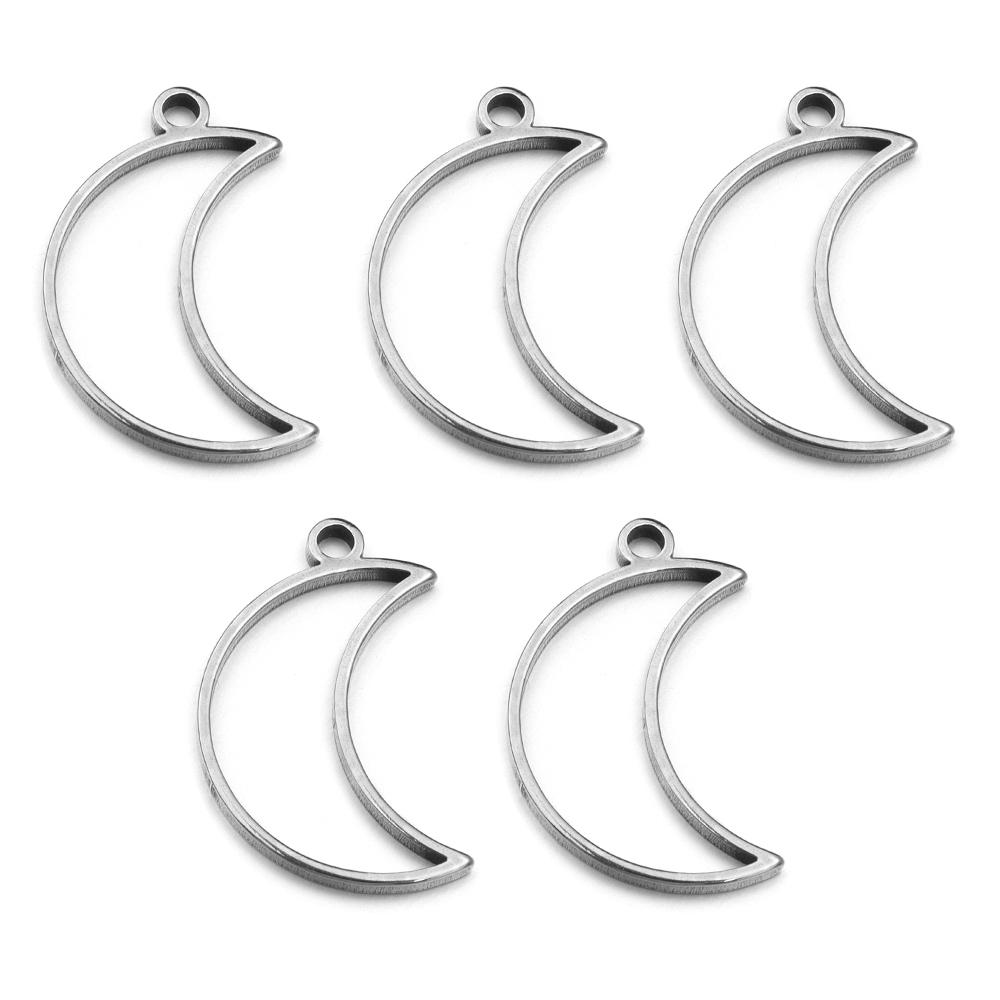10pcs Stainless Steel Hollow Geometric Bezel Frame Charms Pendants For Jewelry Making DIY Necklace Earrings Pendants Accessories