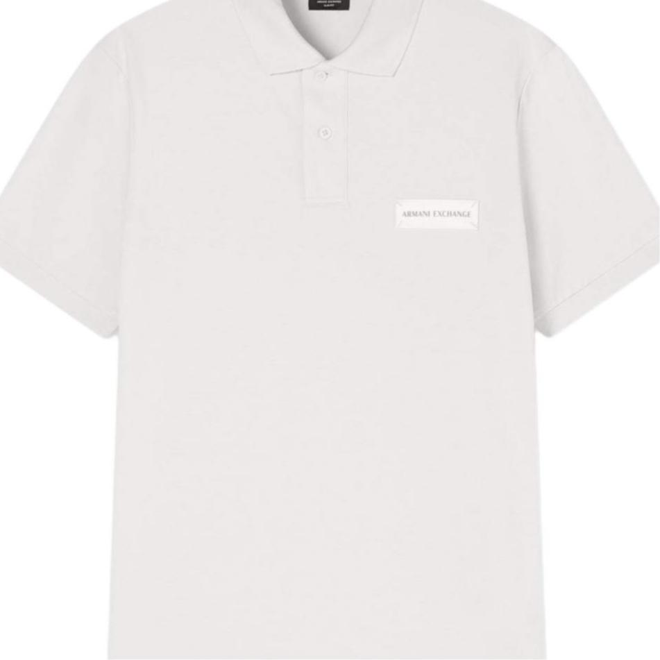 Armani Exchange Solid Ribbed Detail Cotton Short Sleeve Polo Shirt Men Tops XM002390-AF13026-U1074
