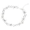 Punk Jewelry Set Barbed Wire Brambles Necklace Bracelet for Motorcyclists Bikers