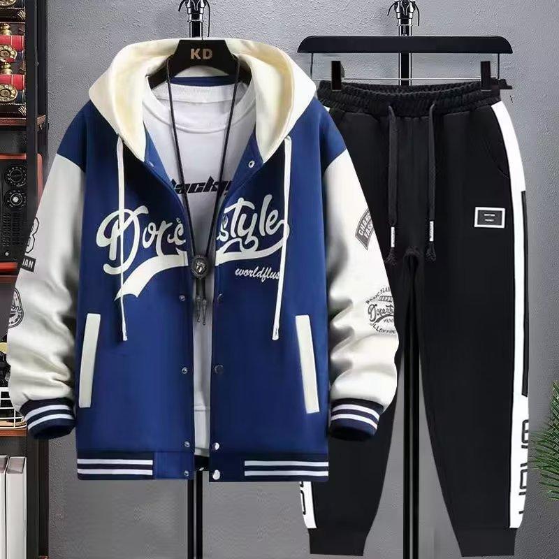 Spring Autumn Men's Sets Fashion Set Graphic Hoodies Jacket Sweatpants Men Tracksuit Sets