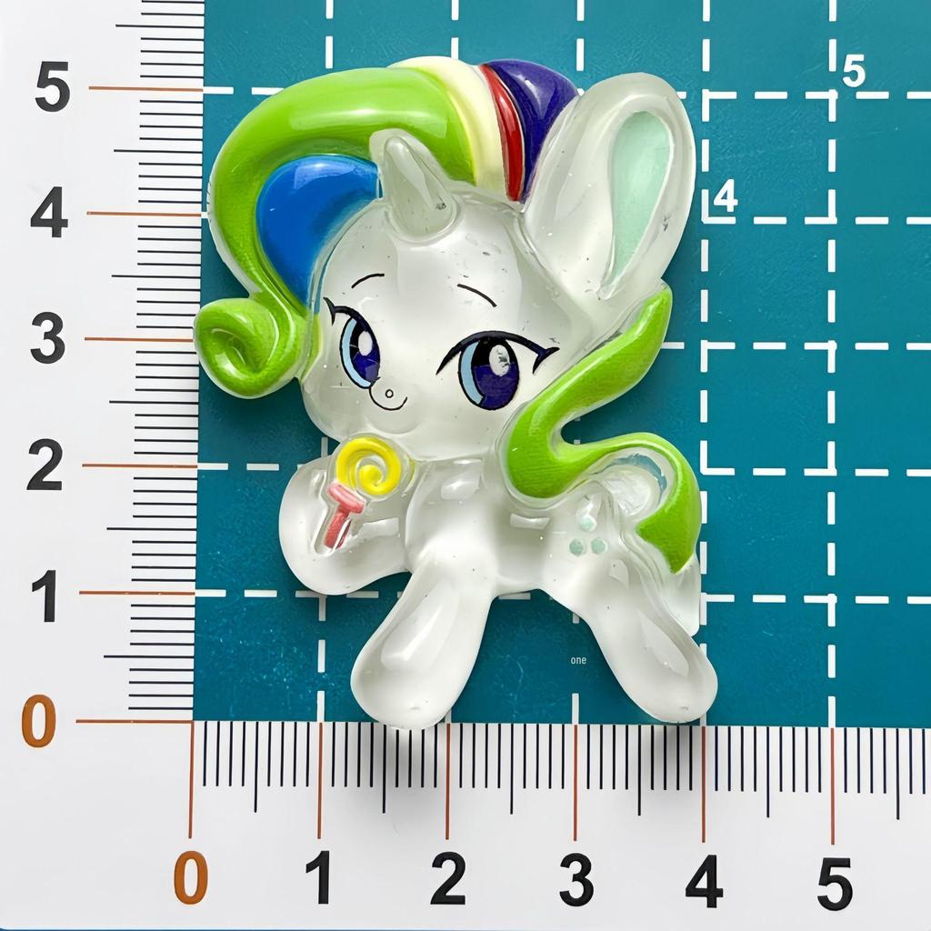 Anime Luminous My Little Pony Resin Accessories DIY Cream Glue Phone Case & Fridge Sticker Pack