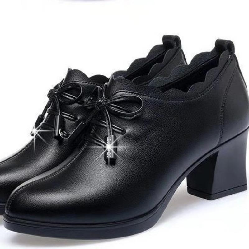 Soft-soled Shoes Deep-mouthed Single Shoes Anti-slip Shoes Round-toed Plus-size Women's Shoes Flat Devotion