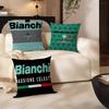 B-Bianchi Bike Logo Personalized Pillow Cover Kids Bedroom Wild Party Decor Pillowcase Kid Birthday Shower Gift