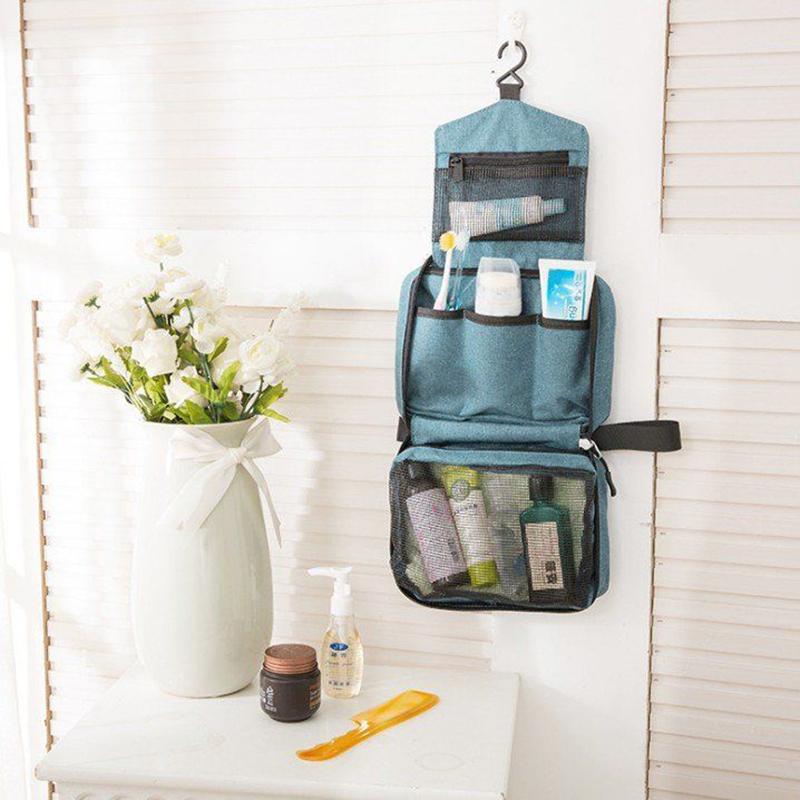 Hanging Travel Toiletry Bag for Men and Women Waterproof Makeup Cosmetic Beautician Folding Bag Bathroom and Shower Organizer