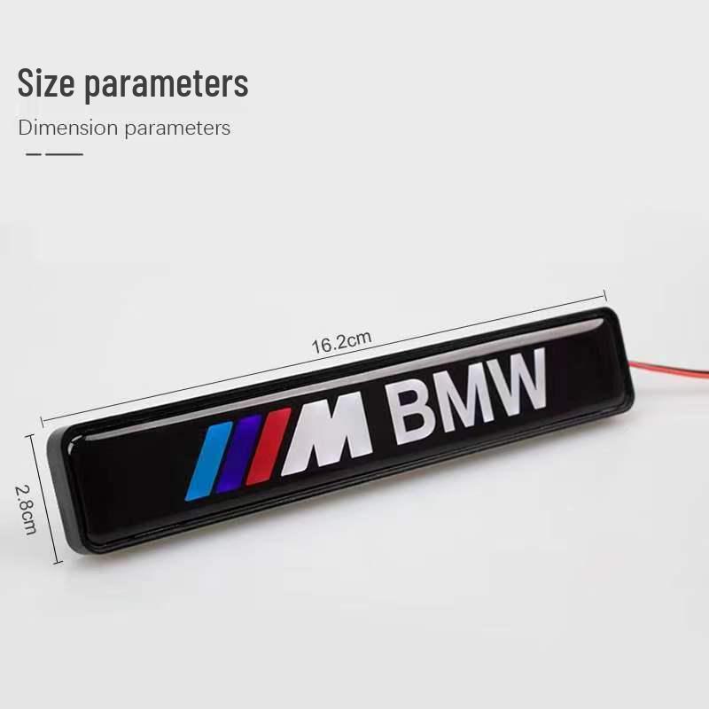 BMW Illuminated M Emblem for Grille: Compatible with 3, 5, GT, 4, 1 (118i), 2, X1, X2, X3, X4, X5 Series.