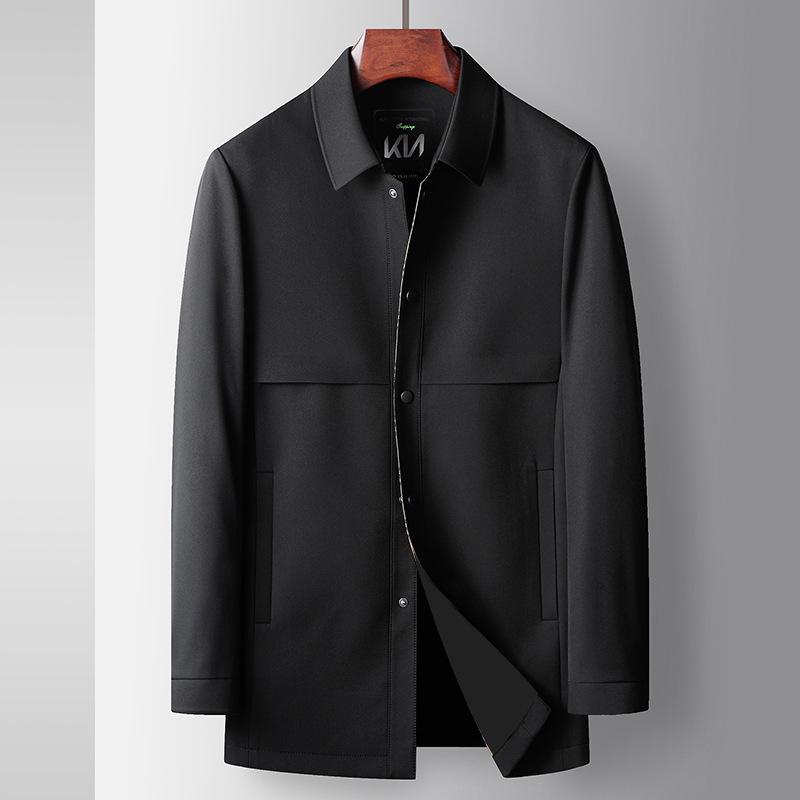 Vår och Höst Krage Dragkedja Version Topp Medelålders och Ung Lätt Lyx Affärs Casual Jacka Trend