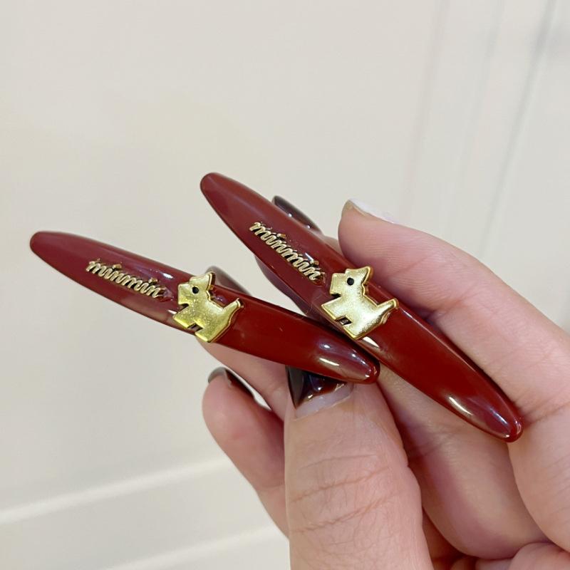 Maple Leaf Leather Duck Bill Clip Hairpin Women Disc Hair Broken Hair Side Clip Hair Clips For Girls Hairbows For Girls