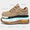 Imwete Men Work Safety Shoes Canvas Labor Protection Shoes Autumn Anti-hit Thick Sole Footwear Anti-puncture Breathable Sneaker