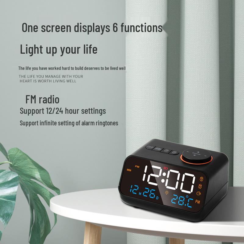 2022 Digital Alarm Clock with Large Screen, FM Radio, Perpetual Calendar, and Snooze Function