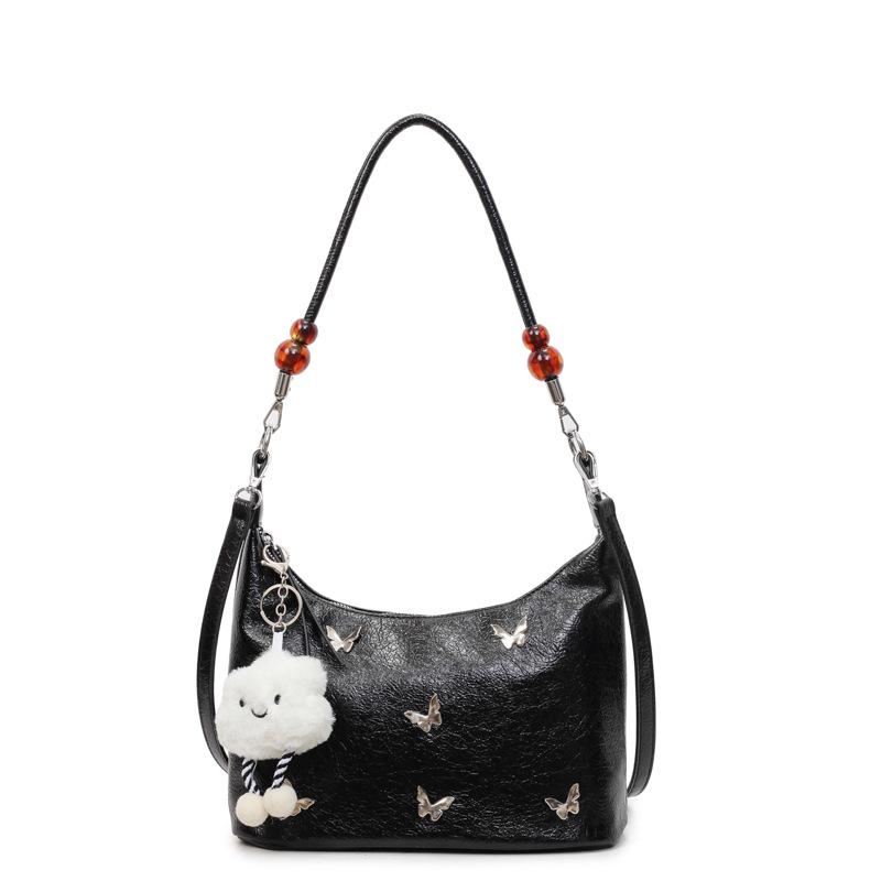 Foreign butterfly small bag women's 2025 new Korean version retro niche messenger bag fashion casual underarm shoulder bag