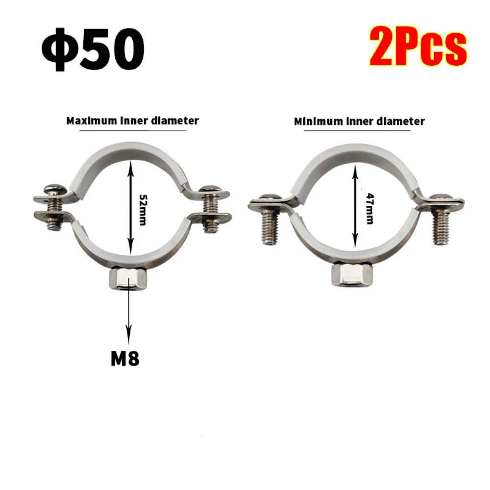 2Pcs Fastener Hardware Suspension Pipe Holder Pipe Fitting Tube Clip Bracket New Round Hose Clamp