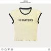Harajuku Crop Tops Cool Girl Short Sleeve Top Hi Haters Letter Goth Tshirt US High Street Sexy Tees Fairy Summer Skinny Tops Y2k