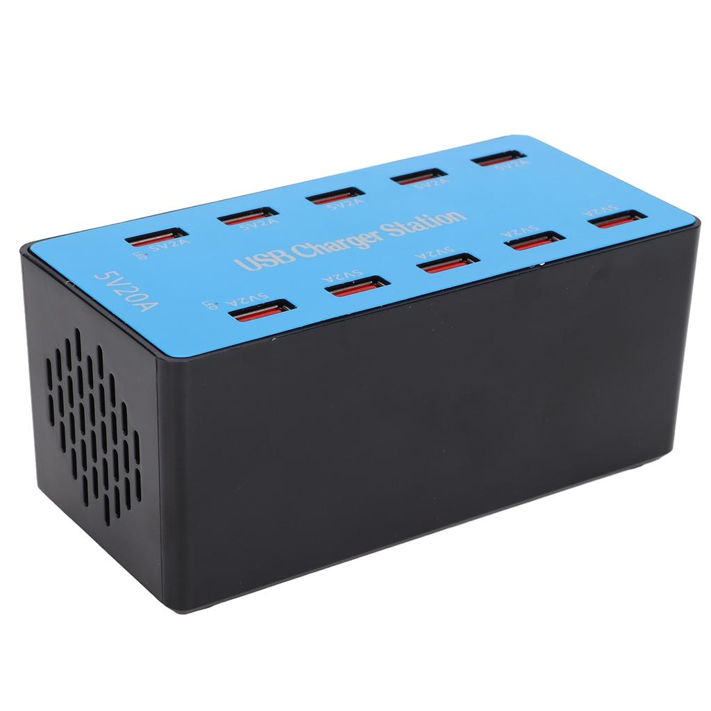 WLXA5B 10 Ports USB Charger Station 100W Multiport Smart USB Fast Charging Hub