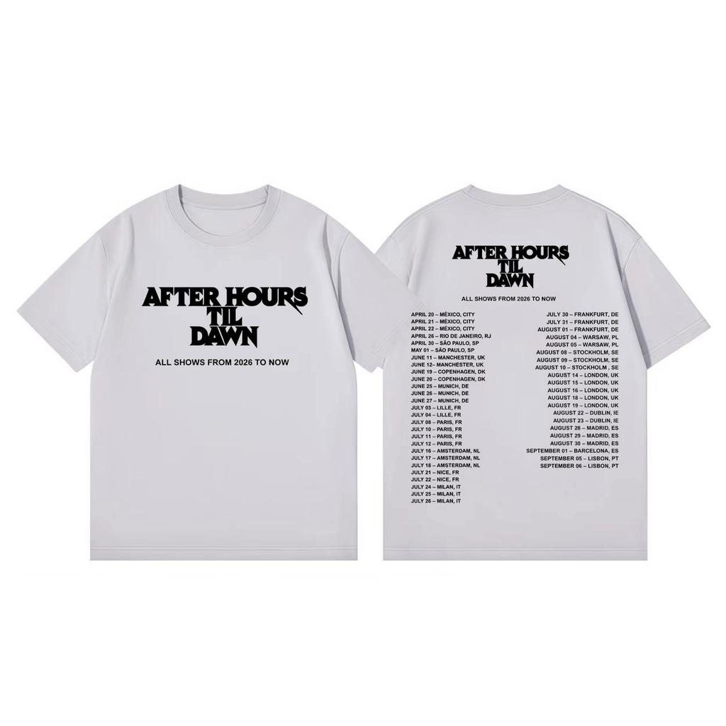 Rapper The Weeknd After Hours Til Dawn Tour 2026 Stampa Maglietta Estiva Nuova Calda Unisex Moda Donna Cotone Maglietta Oversize Y2K