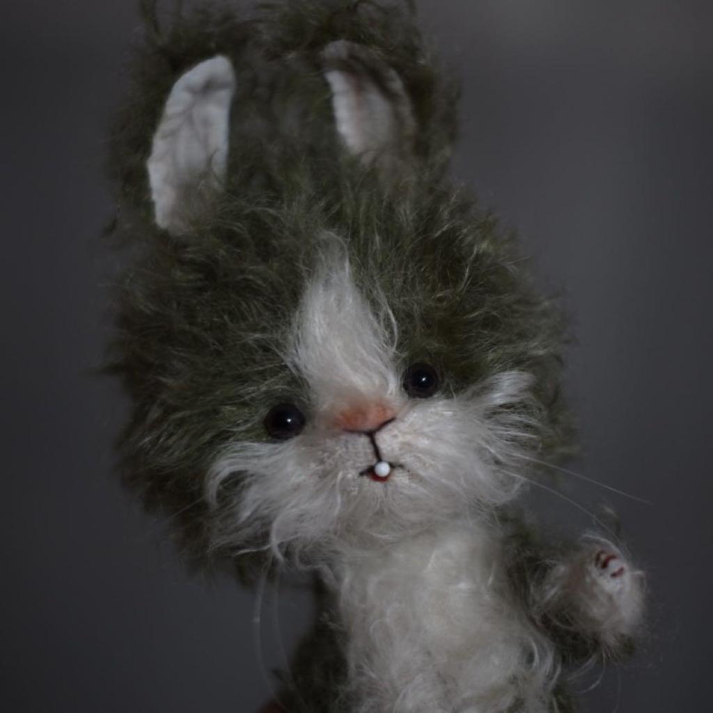 [USED] Matcha Rabbit Plush Toy by an Overseas Artist, Teddy Bear, Rabbit, Handmade