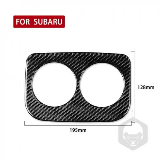 Carbon Fiber Rear Water Cup Holder Cover For Subaru Outback 2015-19 Legacy 16-18