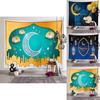Colorful Eid Mubarak Tapestry Moon Star Wall Hanging Decor Perfect For Muslim Festivals