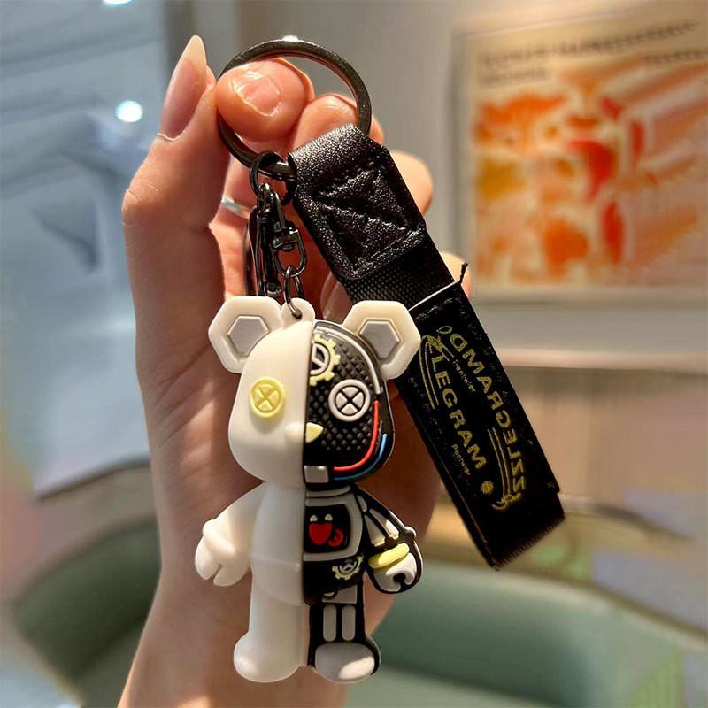 Bear Keychain Delightful In Half Dissected Style Perfect For Keys Everyones