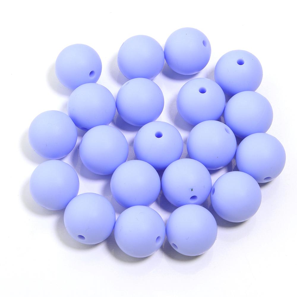 20pcs/Lot 12 15mm Candy Color Round Acrylic Imitation Silicone Beads Round Spacer Loose Bead for DIY Jewelry Making Accessories