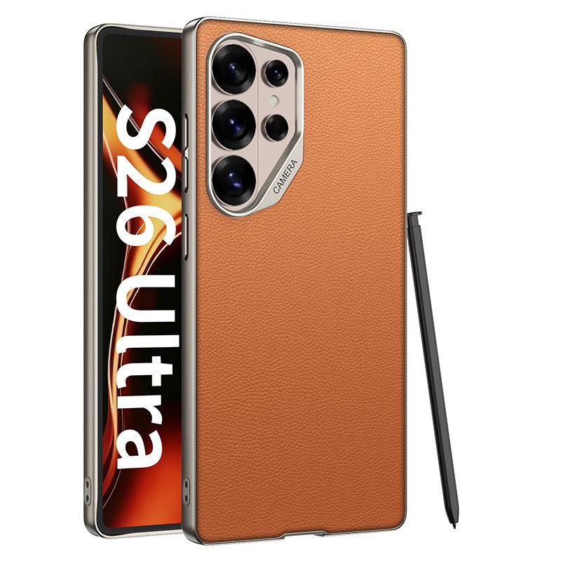 Applicable to Samsung S11ultra mobile phone case, metallic lacquered leather, lychee pattern carbon fiber S11ultra case