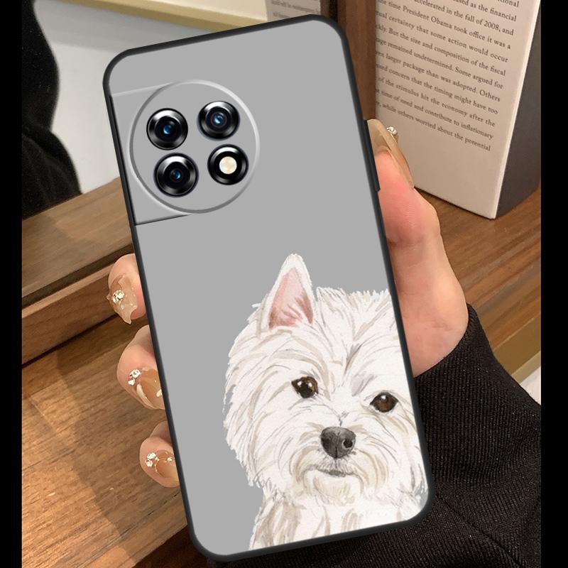 

Cartoon Westie Dog Case For OnePlus 15 13 12 11 10 15R 13R 12R 10T 13T OnePlus Nord 5 CE 4 3 Lite N20 N30 Cover OnePlus 10T