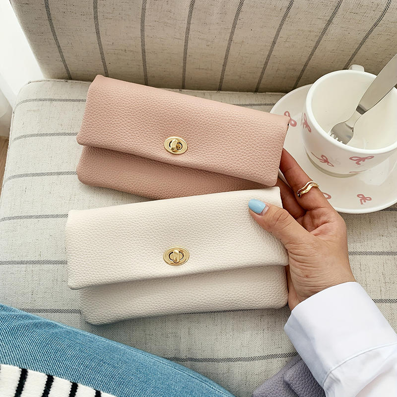 Stylish Women Wallets Long Hasp PU Leather Purses Portable Money Bag Solid Color Simple Multifunctional Coin Holder Fashionable Ladies Purse