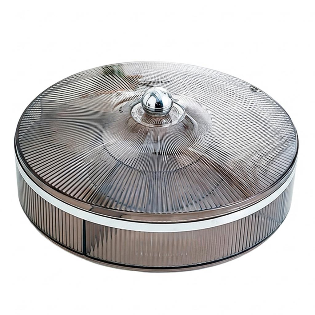 Premium Covered Nut Platter With Compartment Design For Snacks And Fruits Storage