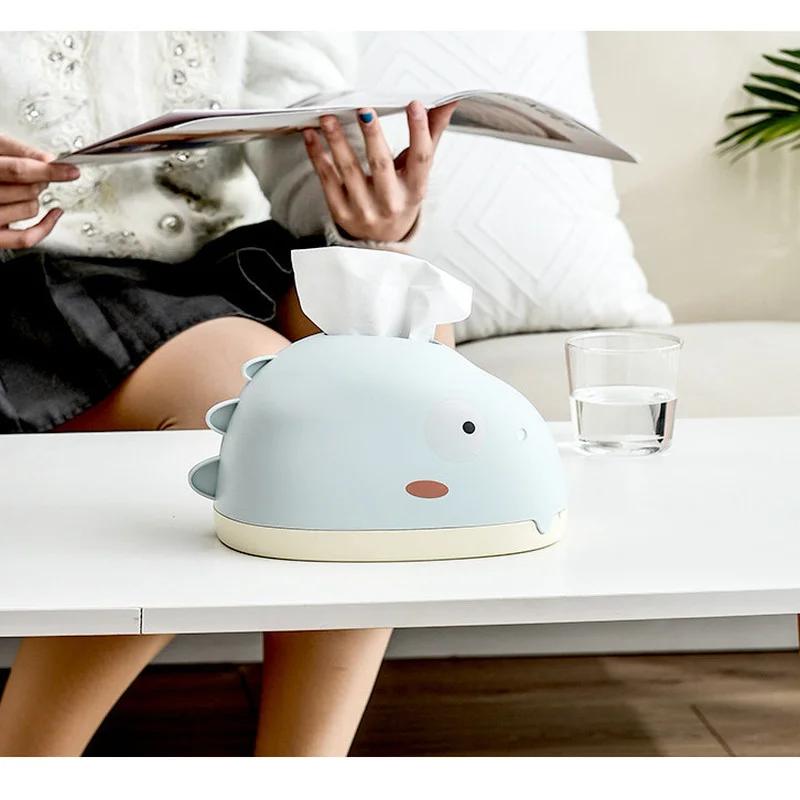 Living Room Tabletop Ornament Cute Cartoon Tissue Boxes Creative Dinosaur Tissue Boxes Decorative Paper Box Home