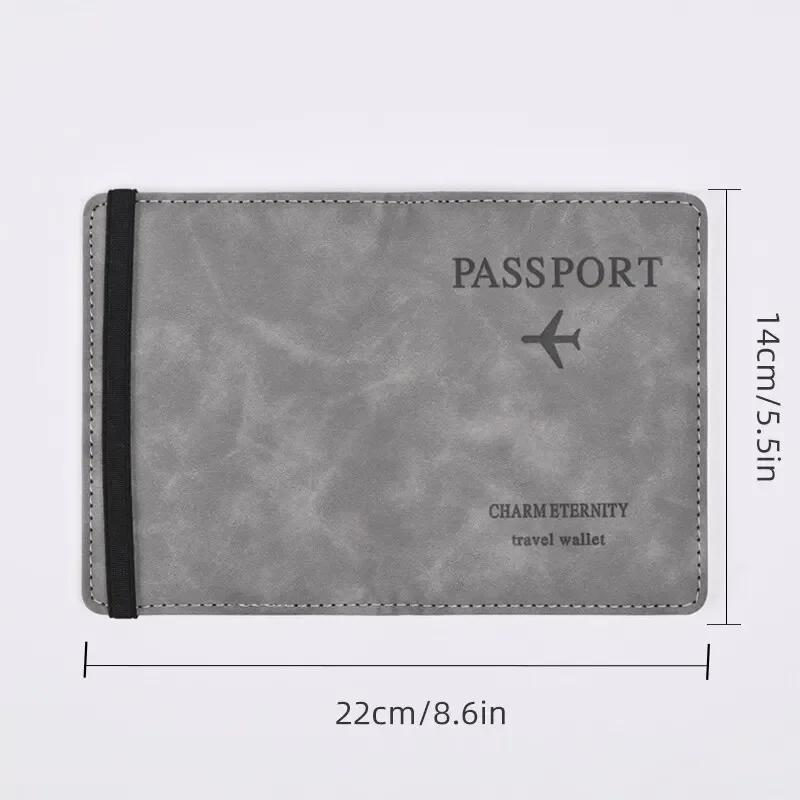 Multi-functional PU Leather Passport Purse - Hand-Carry Travel for Passport & Business Cards, Ideal Accessory for Business Trips