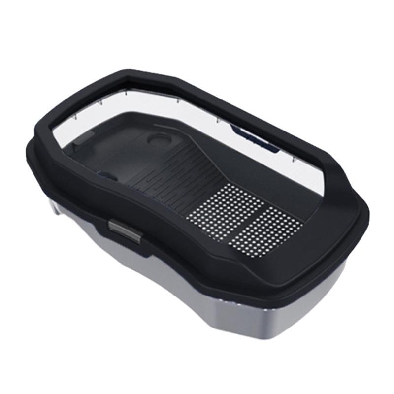 

Reptiles Terrariums with Basking Platform Turtle Basin Turtle Tank Aquarium Easy Clean Separable Drain Bottom Pet Supply L чорний