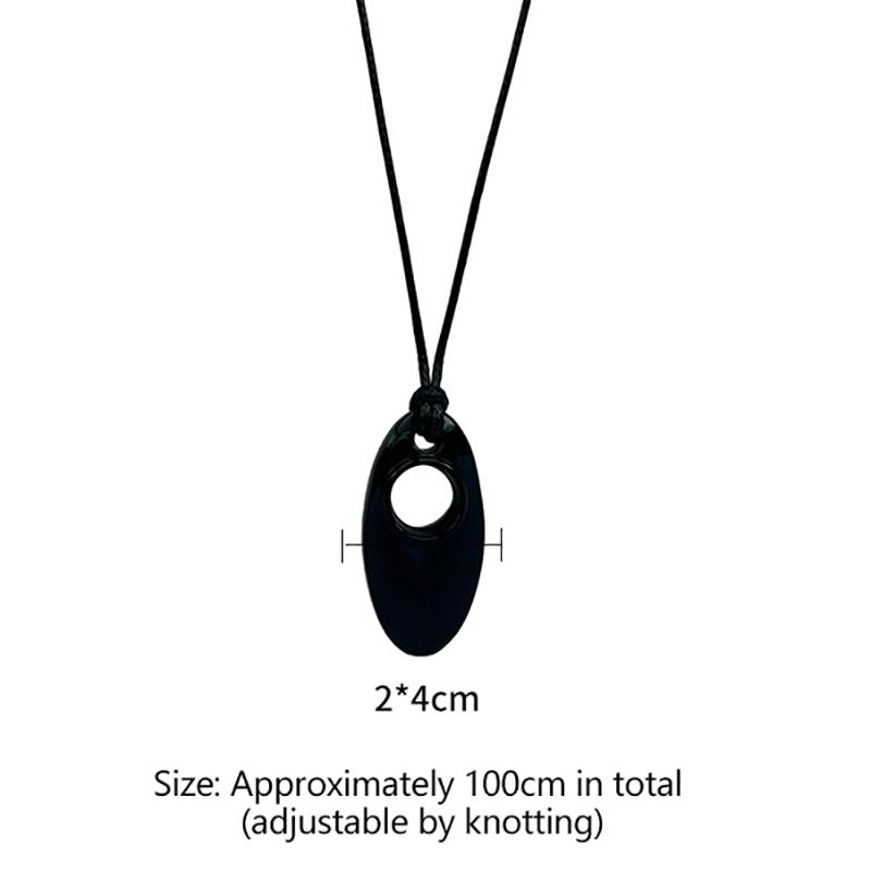 1Pcs Adjustable Long Wax Rope Sweater Chain Korean Multicolor Enamel Hollow Out Water Drop Pendant Necklaces For Women